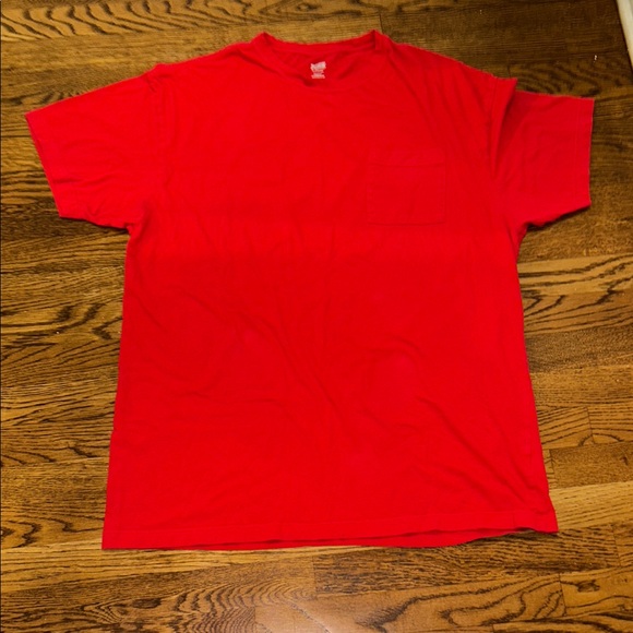 PINK Victoria's Secret Red Sleep Tee with Gold Logo - Picture 3 of 5